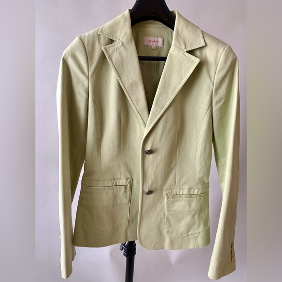 Jackpot Light-green Cotton Blazer, fully lined, tagged size 2 (US4 to 6) - Picture 4 of 8
